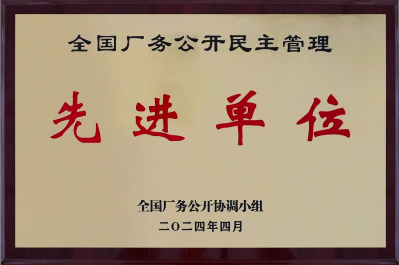 鹏飞集团荣获“全国厂务公开民主管理先进单位”荣誉 民主管理彰显成效 企业职工共享发展成果